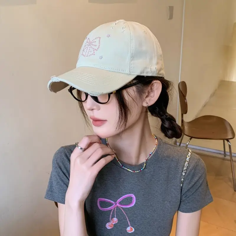 2025 Bow Knot Diamond Cap Small Fresh — feature 8