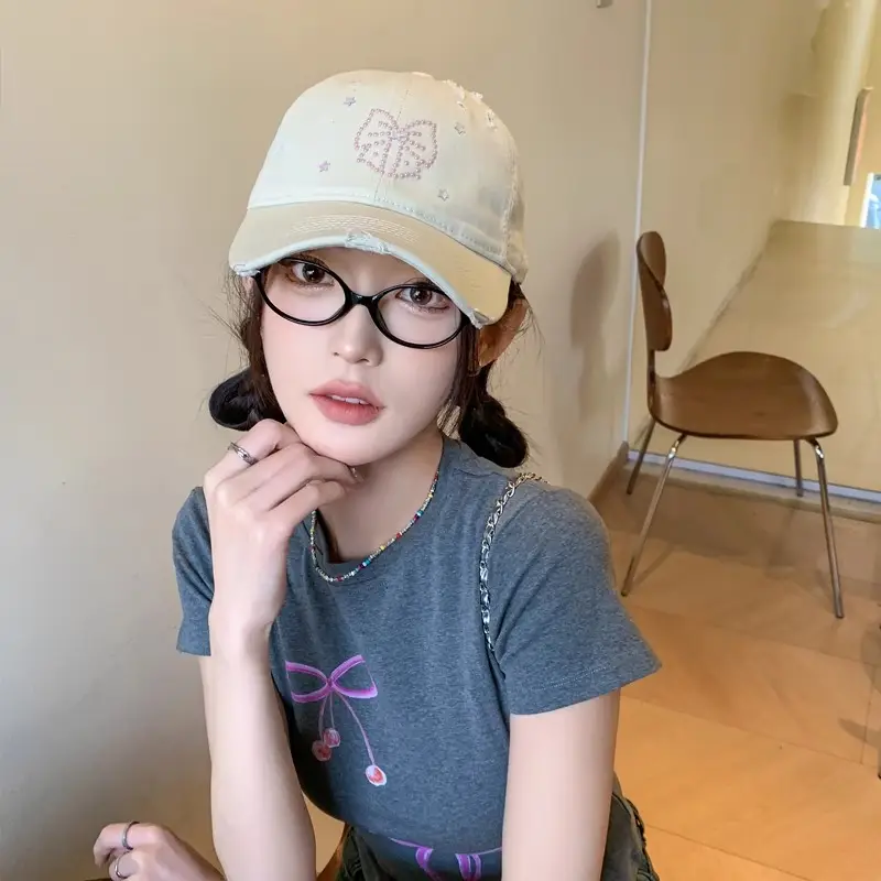 2025 Bow Knot Diamond Cap Small Fresh — feature 9