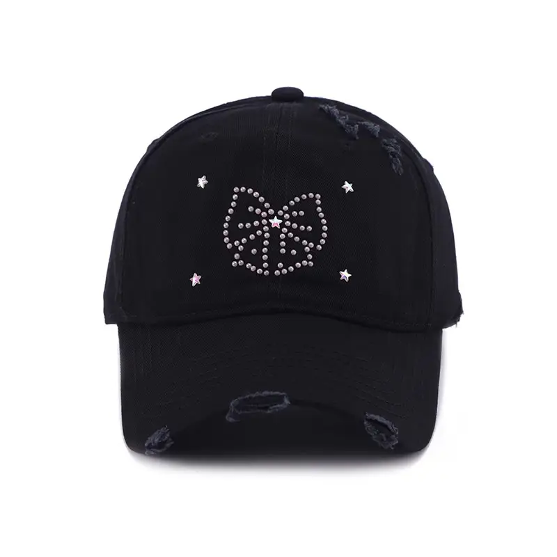 2025 Bow Knot Diamond Cap Small Fresh