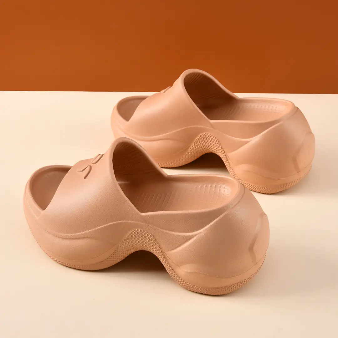 Thick-Soled Flip-Flops for Women's Summer Outer Wear Non-Slip Breathable Slippers Eva Cross Flower Wear-Resistant and Deodorant Beach Sandals - Image 4