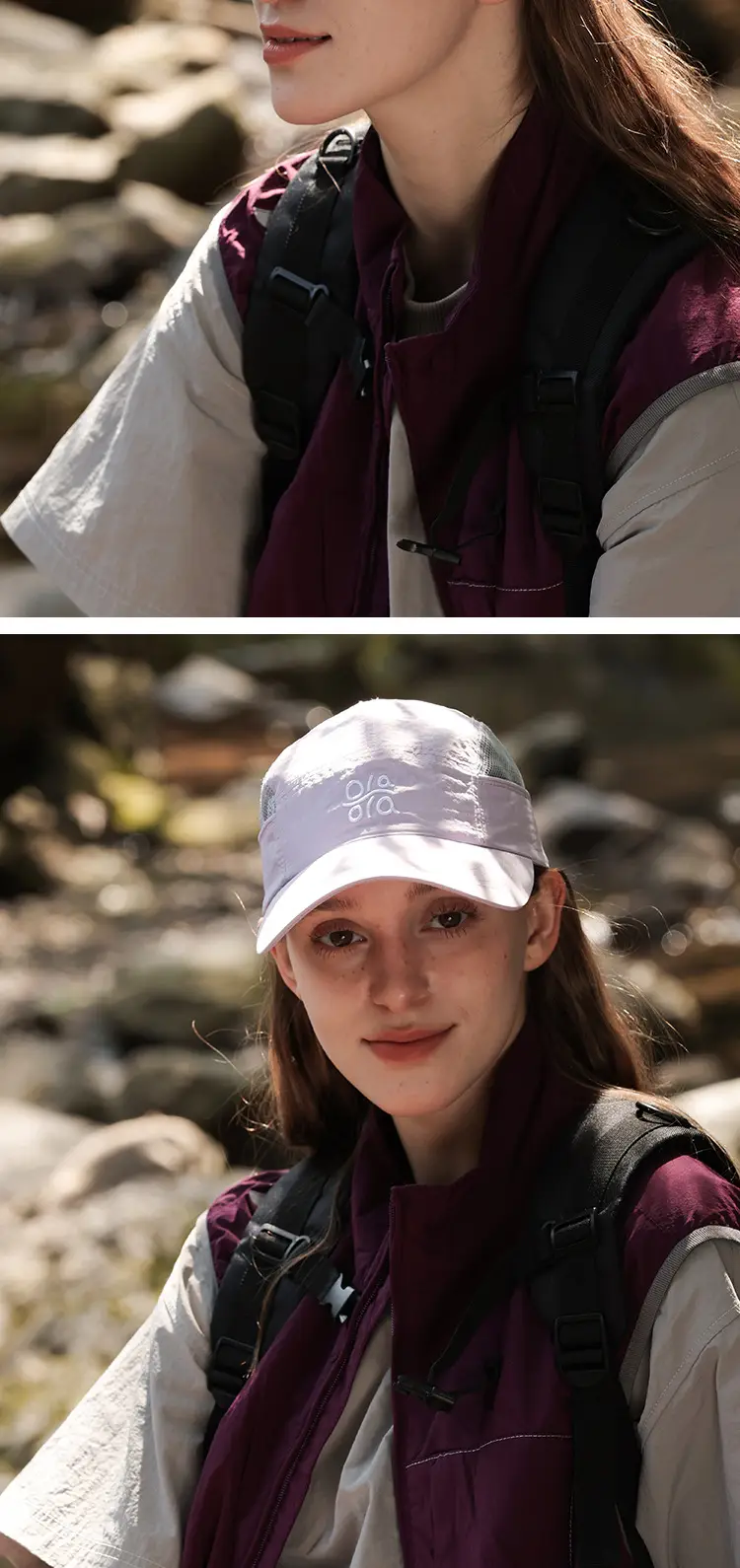 Korean Lightweight Baseball Cap Green Beige Black — feature 15