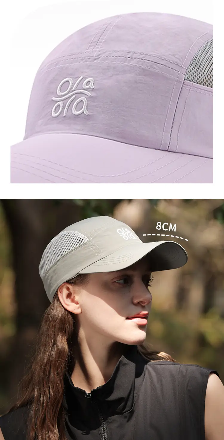 Korean Lightweight Baseball Cap Green Beige Black — feature 8