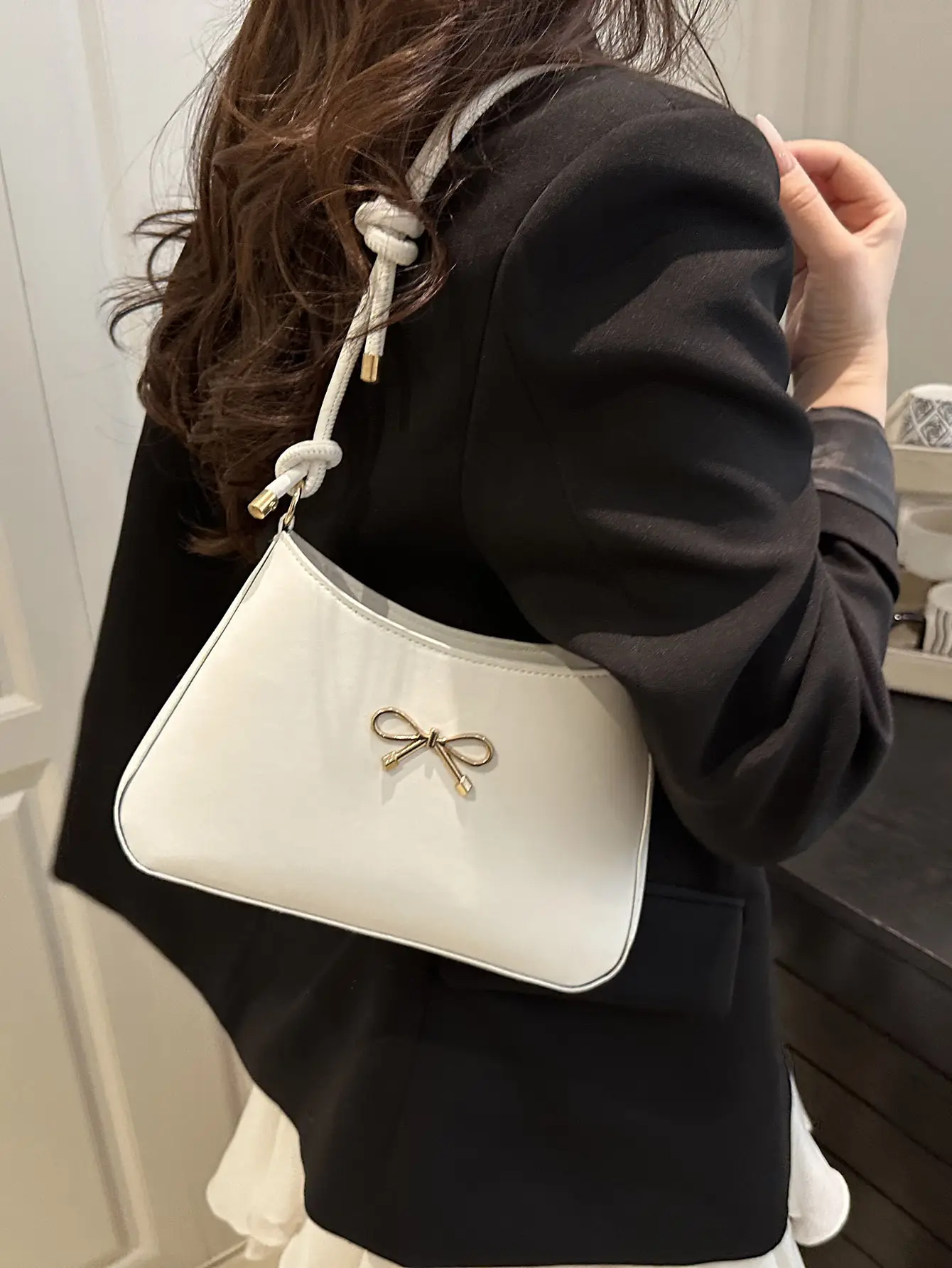 Korean Style Bow Bag Beige 2025 Summer — feature 10