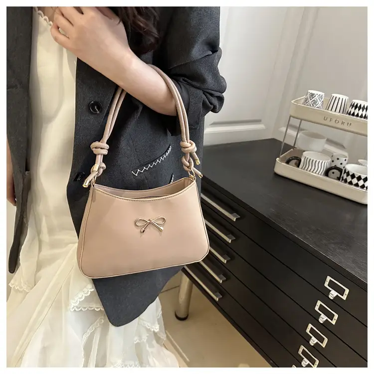 Korean Style Bow Bag Beige 2025 Summer — feature 12