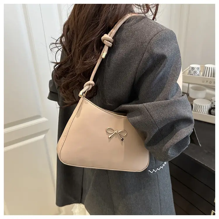 Korean Style Bow Bag Beige 2025 Summer — feature 13