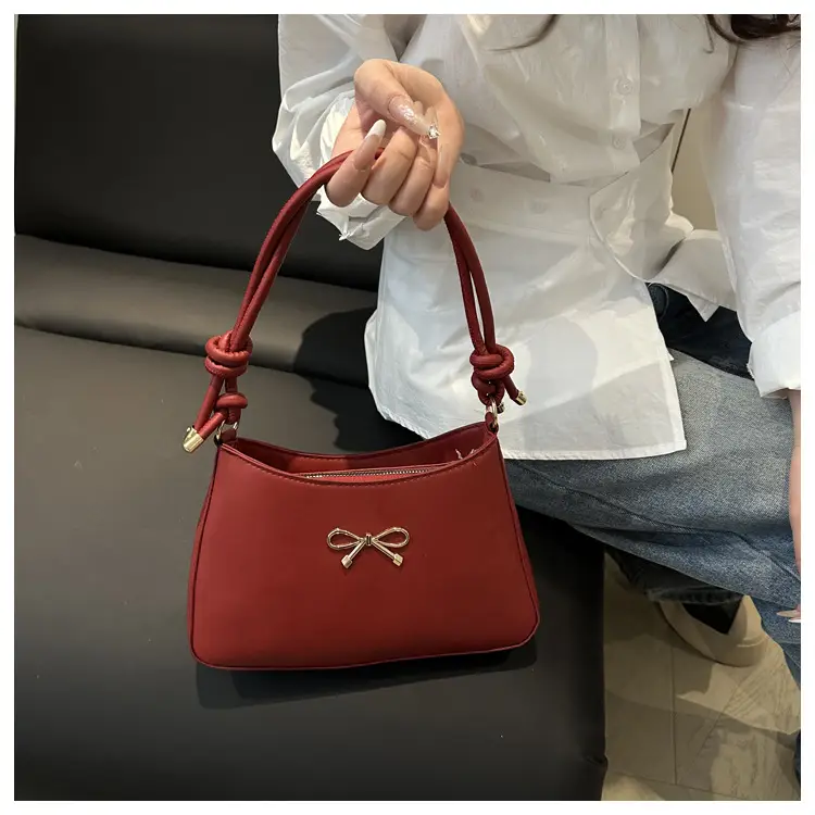 Korean Style Bow Bag Beige 2025 Summer — feature 14