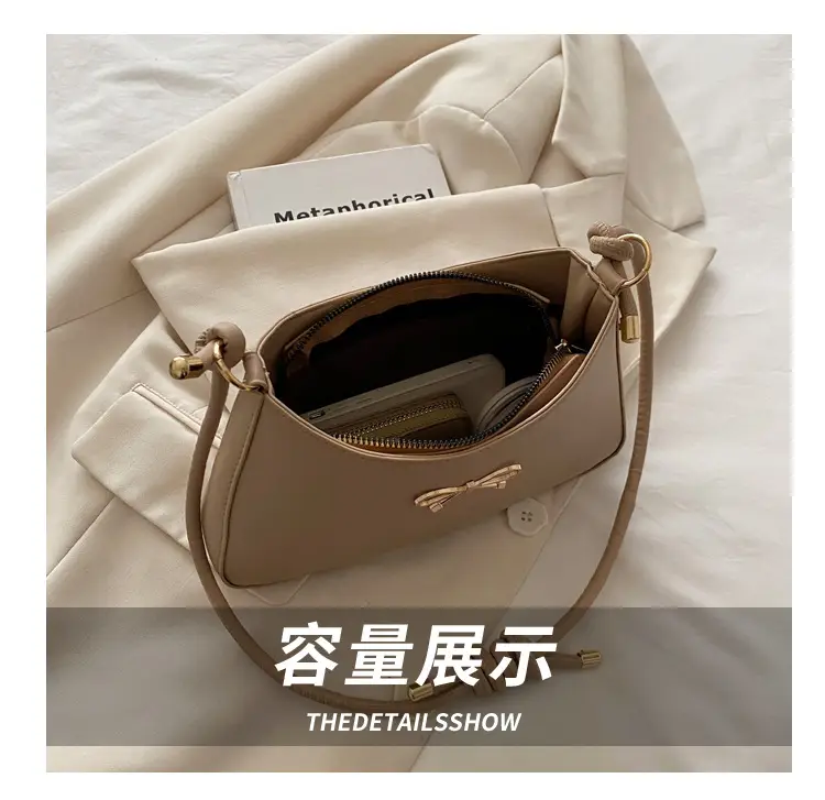 Korean Style Bow Bag Beige 2025 Summer — feature 7