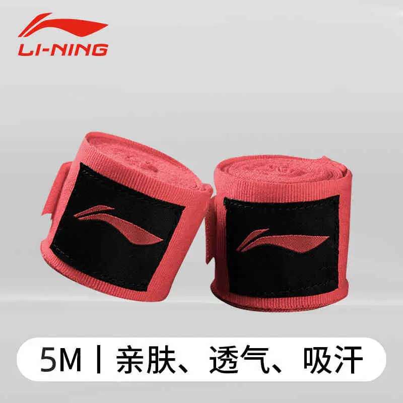 Li Ning Boxing Bandage Hand Wrap 5.3m Sanda Muay Thai Fighting Wrist Support Special Elastic Band Gloves