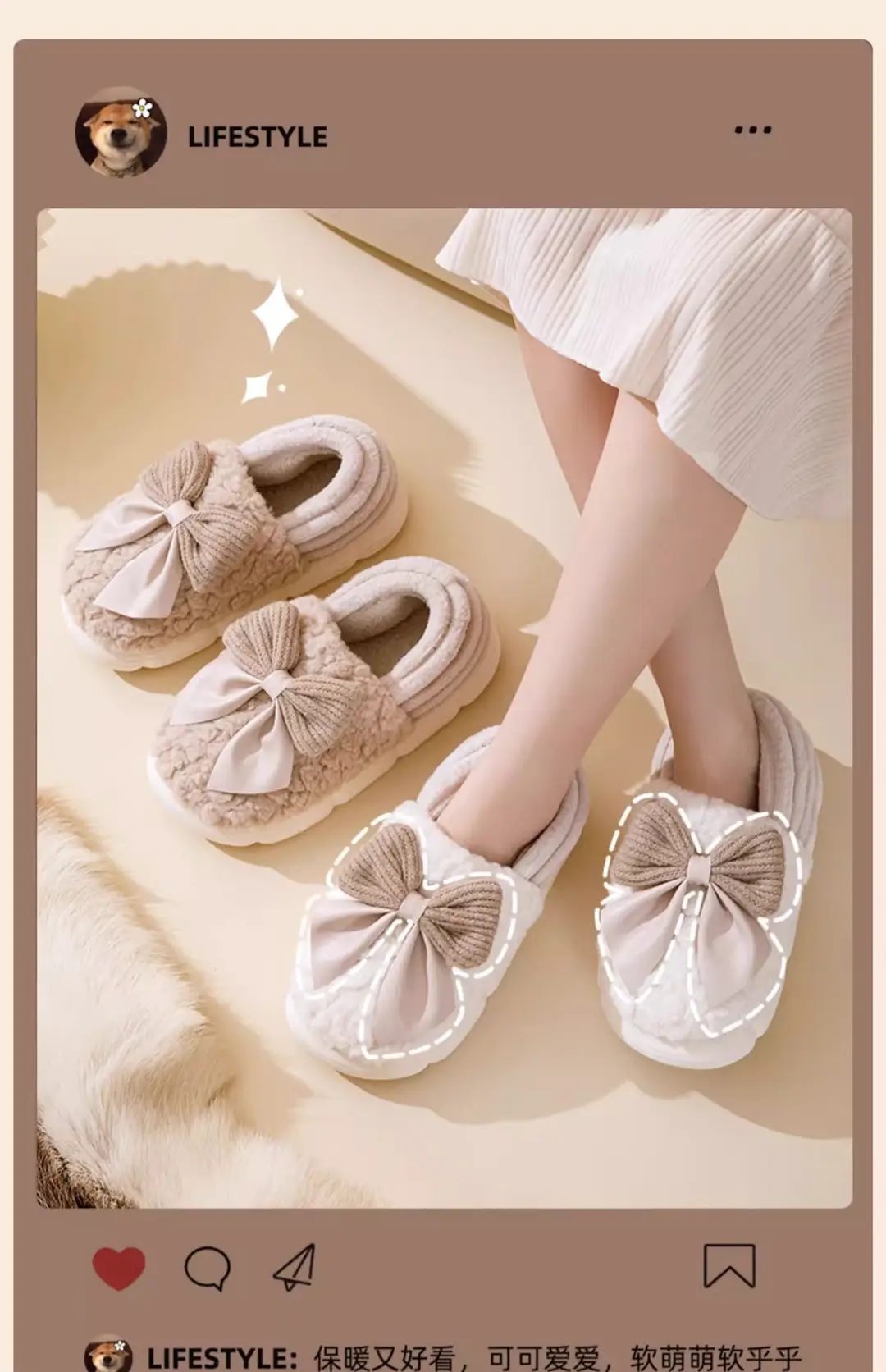Cotton Slippers for Men and Women, Winter Bow-Knot Cartoon Home Slippers, Indoor Warm Plush Slippers with Thick Pvc Soles, Maternity Shoes — feature 27