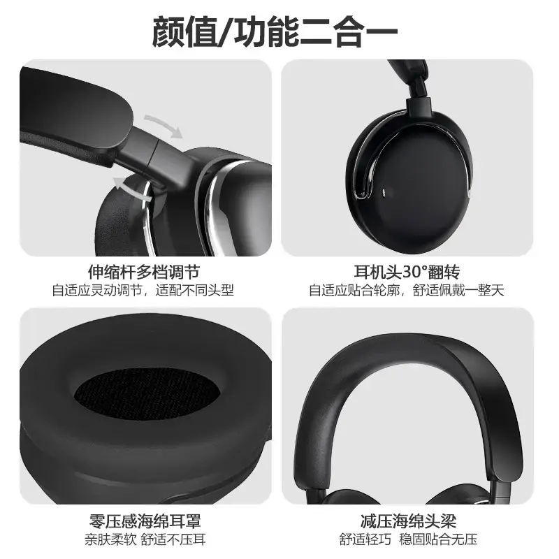 Over-Ear Bluetooth Headphones with Noise Cancellation & Sweat Resistant Design - Image 6
