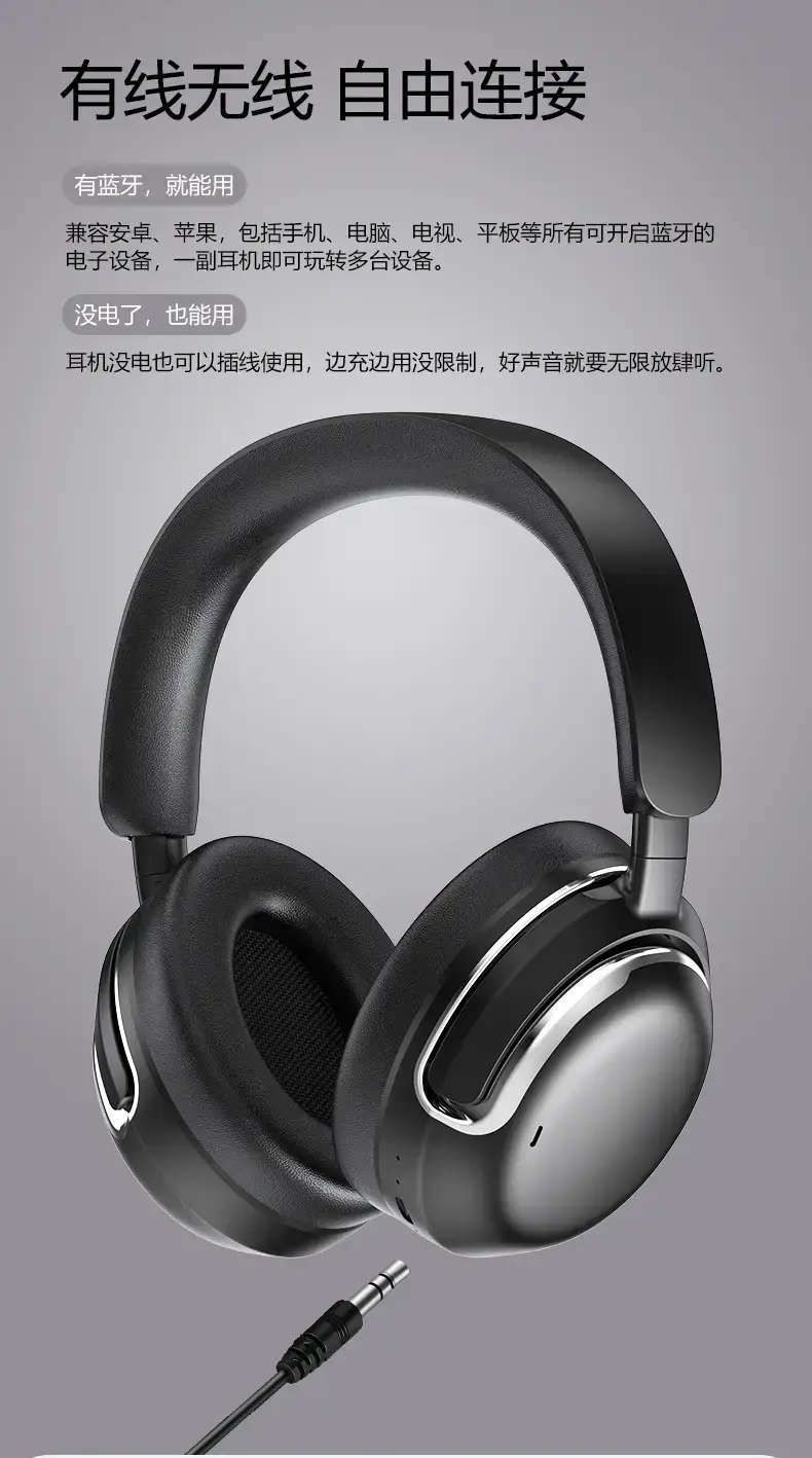 Over-Ear Bluetooth Headphones with Noise Cancellation & Sweat Resistant Design β feature 13