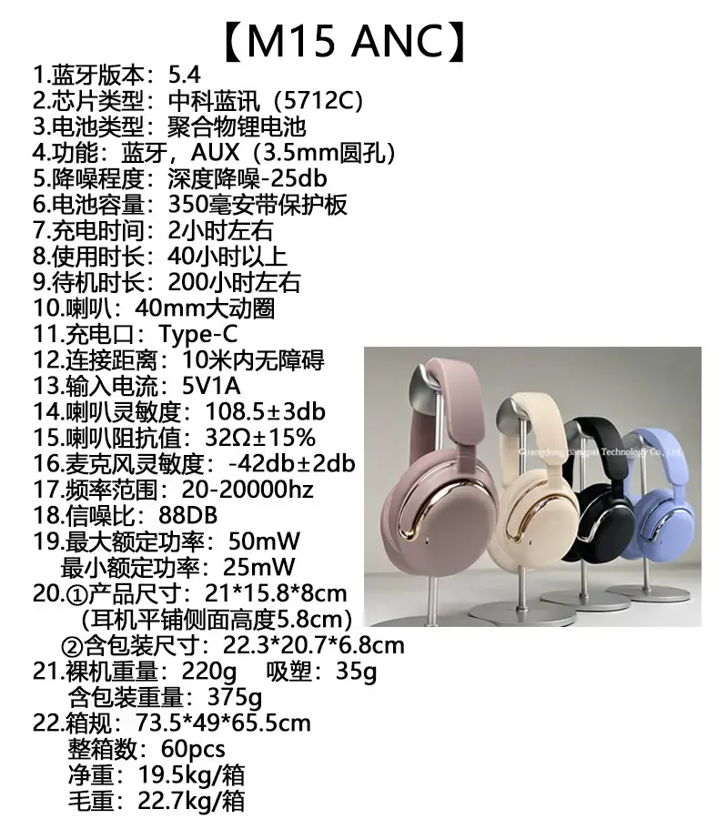 Over-Ear Bluetooth Headphones with Noise Cancellation & Sweat Resistant Design β feature 3