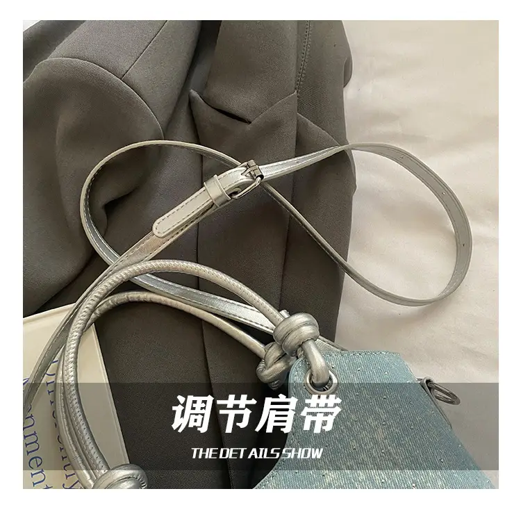 Blue Denim Bucket Bag with Star Charm — feature 9