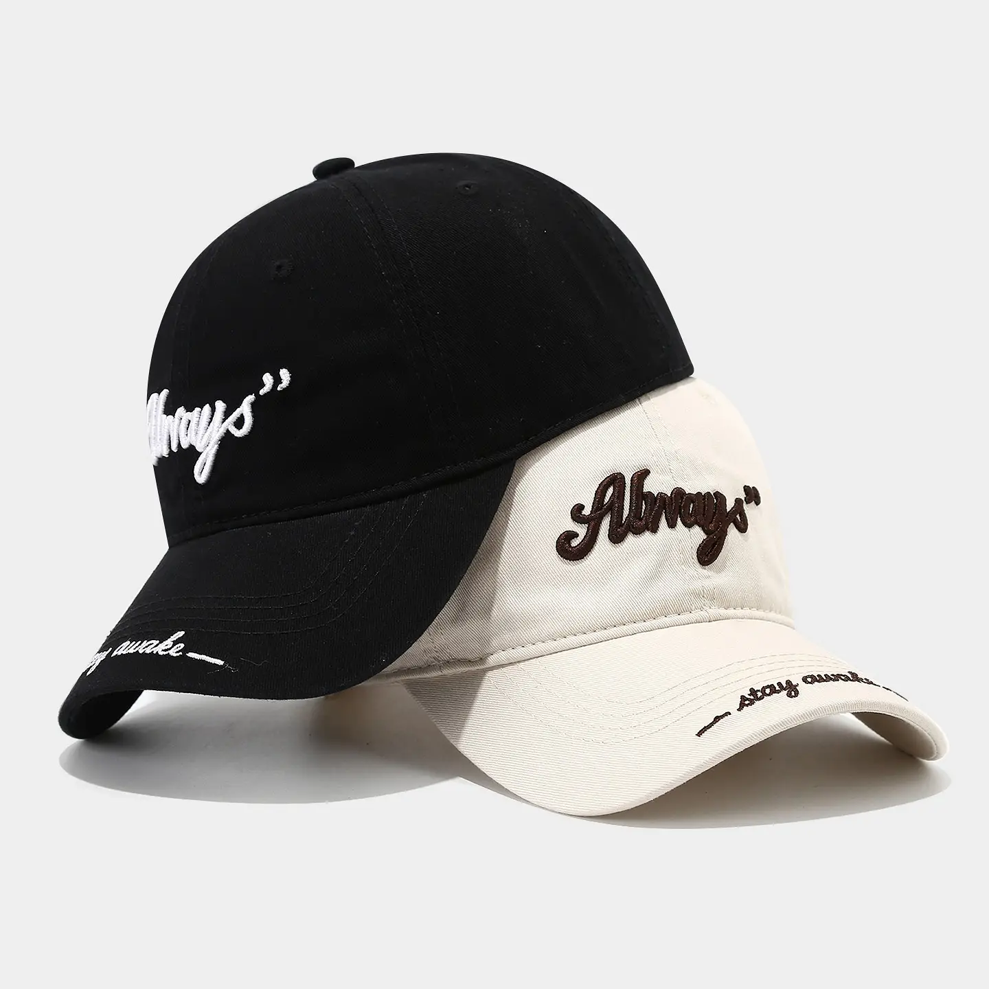 Women Embroidered Baseball Cap Brown High-Brow Sunshade - Image 10