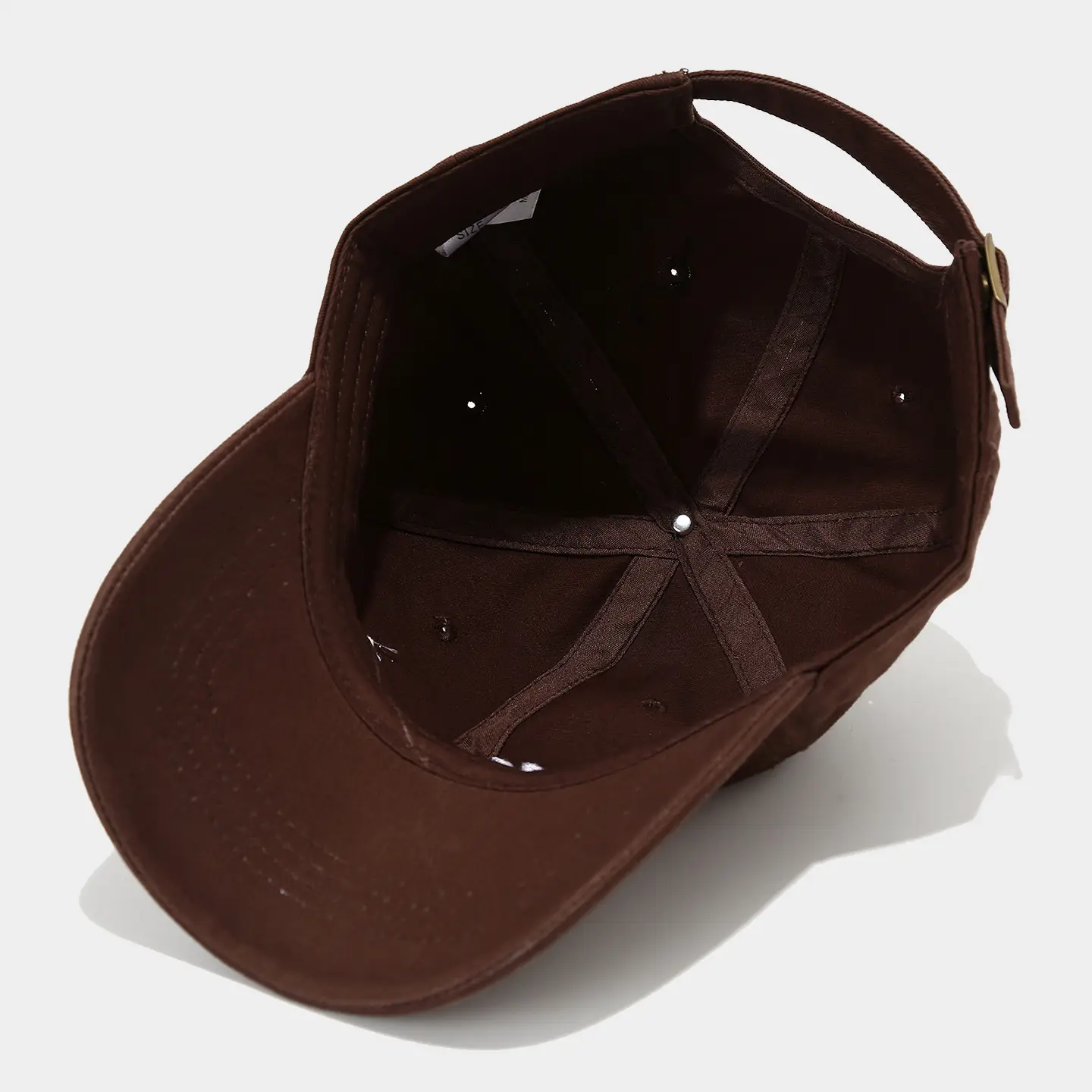 Women Embroidered Baseball Cap Brown High-Brow Sunshade — feature 13
