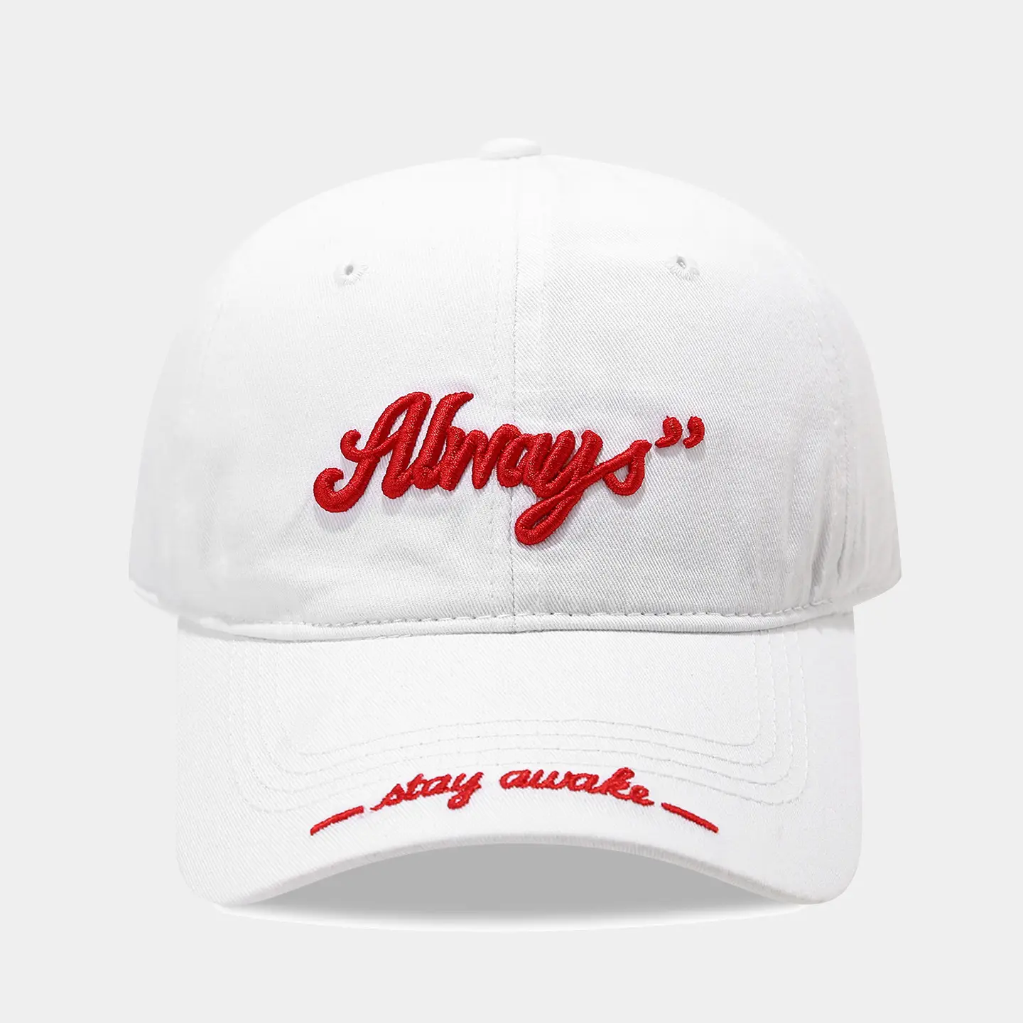 Women Embroidered Baseball Cap Brown High-Brow Sunshade - Image 2