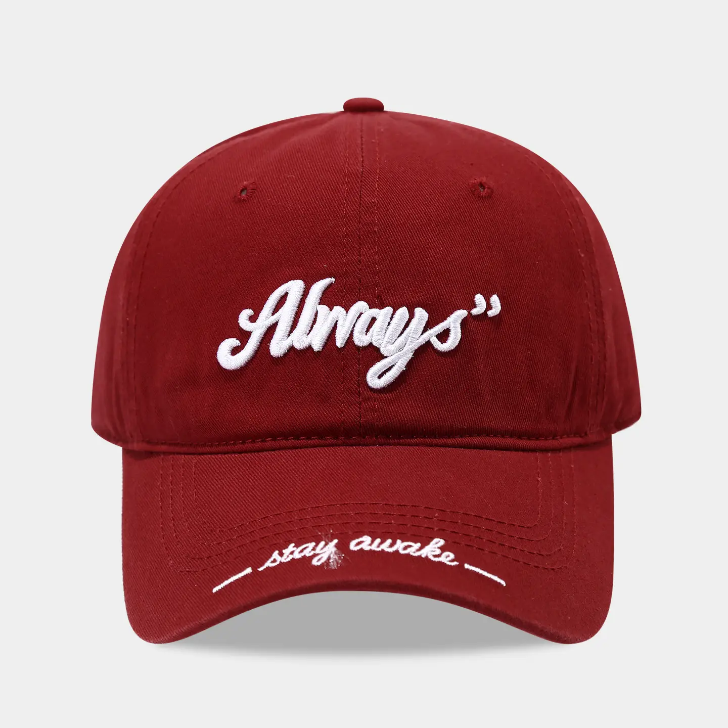 Women Embroidered Baseball Cap Brown High-Brow Sunshade - Image 5