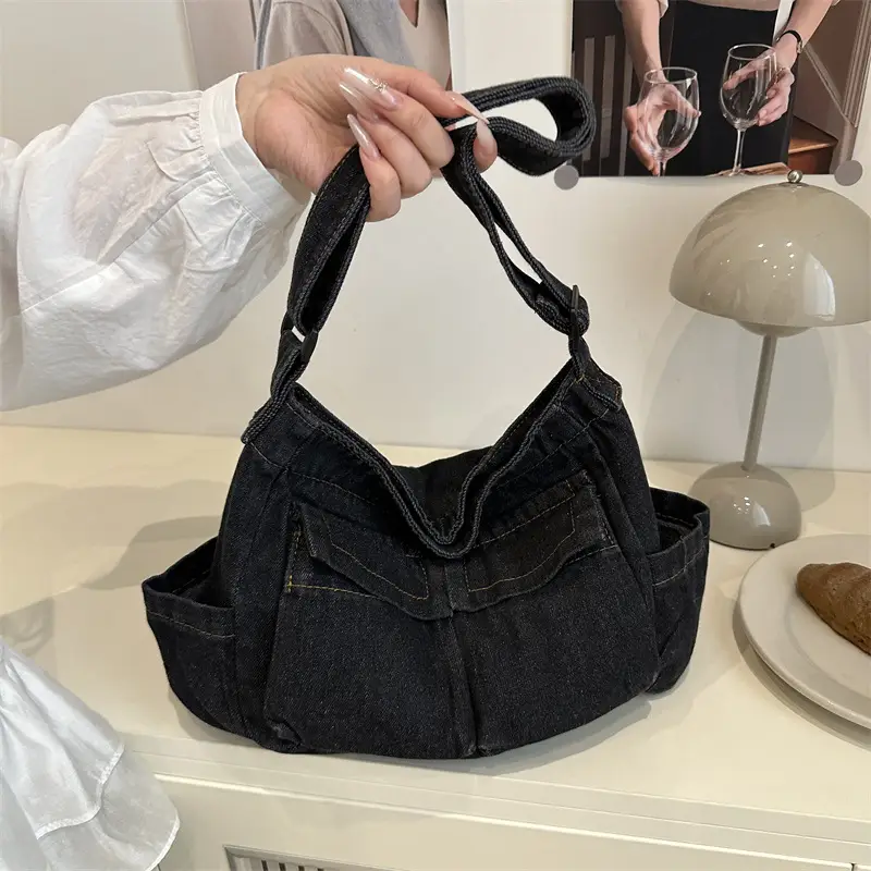 Lightweight Denim Crossbody Bag for Women - Image 5