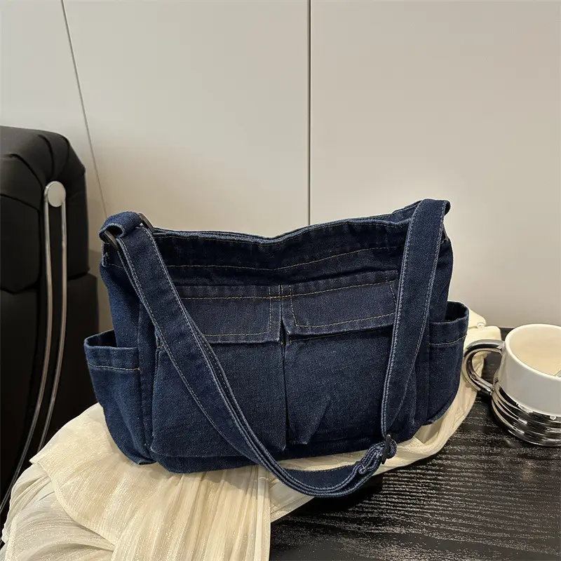Lightweight Denim Crossbody Bag for Women - Image 6