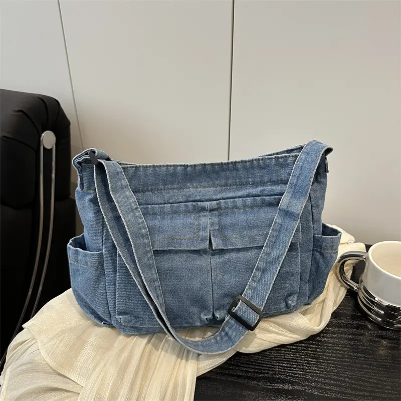 Lightweight Denim Crossbody Bag for Women - Image 7