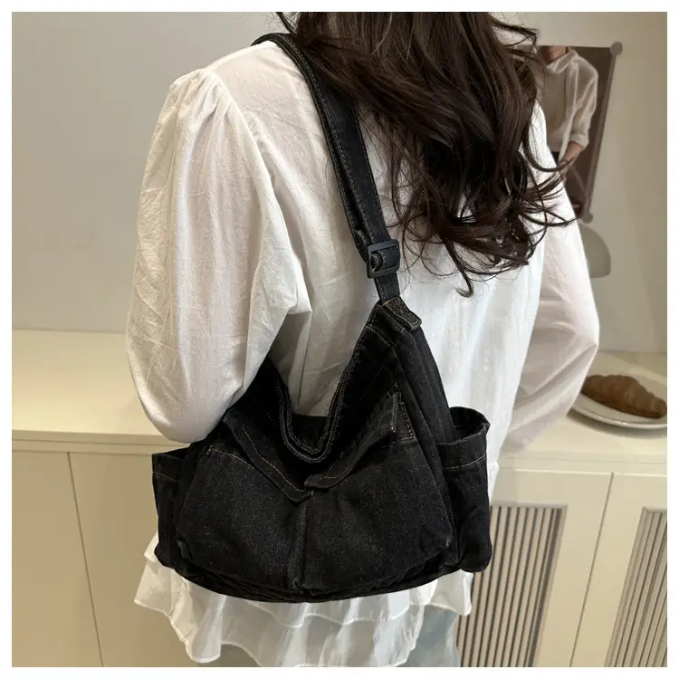 Lightweight Denim Crossbody Bag for Women — feature 11