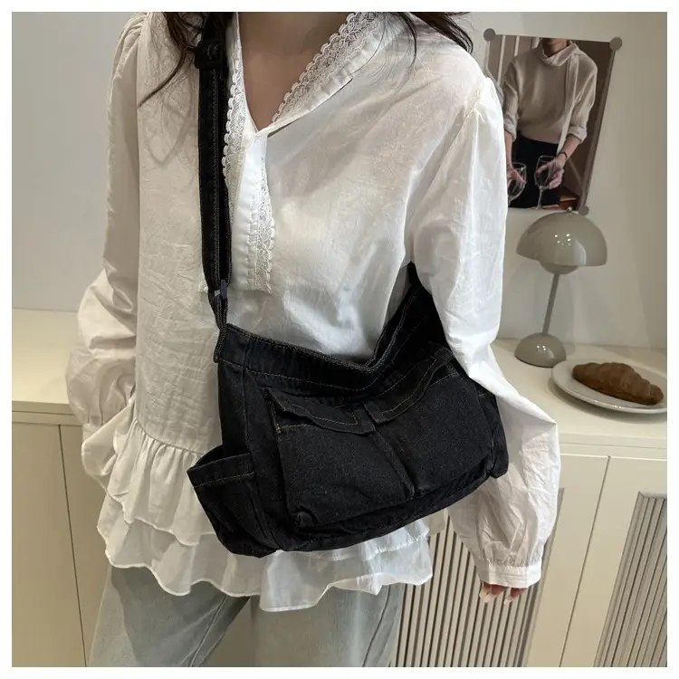 Lightweight Denim Crossbody Bag for Women — feature 12