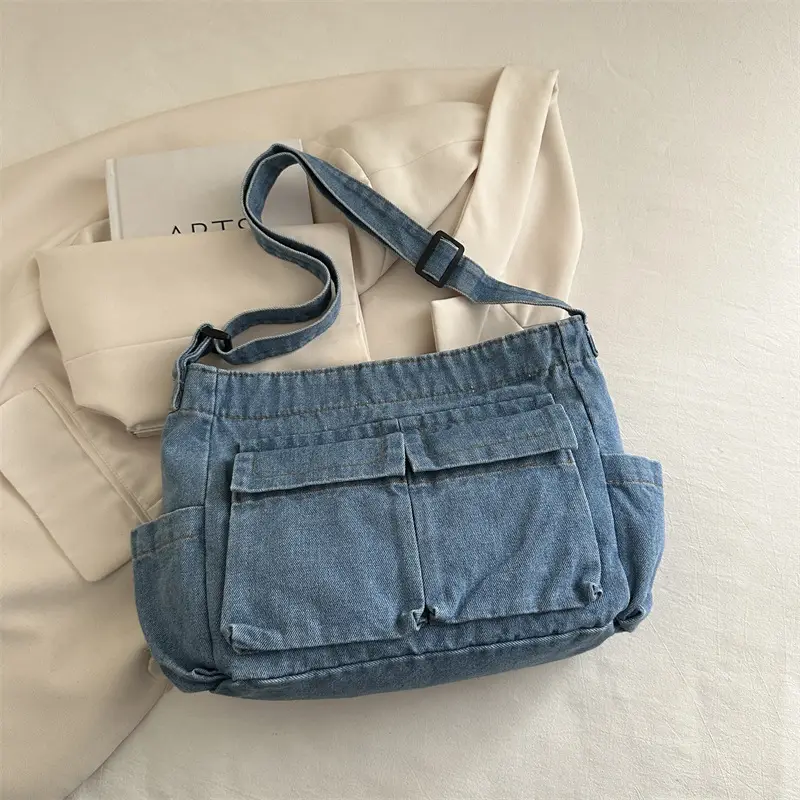 Lightweight Denim Crossbody Bag for Women - Image 2