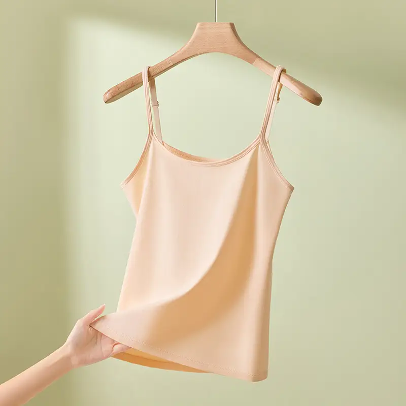 Adjustable 50-Count 10A Pure Cotton Camisole Women's Inner Wear Without Breast Pads Summer Large Size Outer Wear Bottoming Vest - Image 3