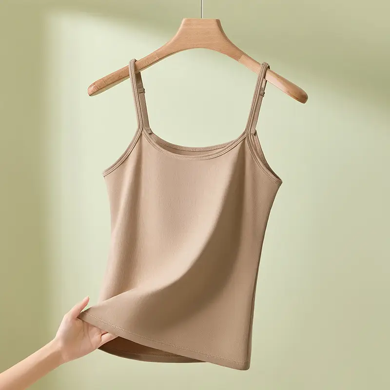 Adjustable 50-Count 10A Pure Cotton Camisole Women's Inner Wear Without Breast Pads Summer Large Size Outer Wear Bottoming Vest - Image 5
