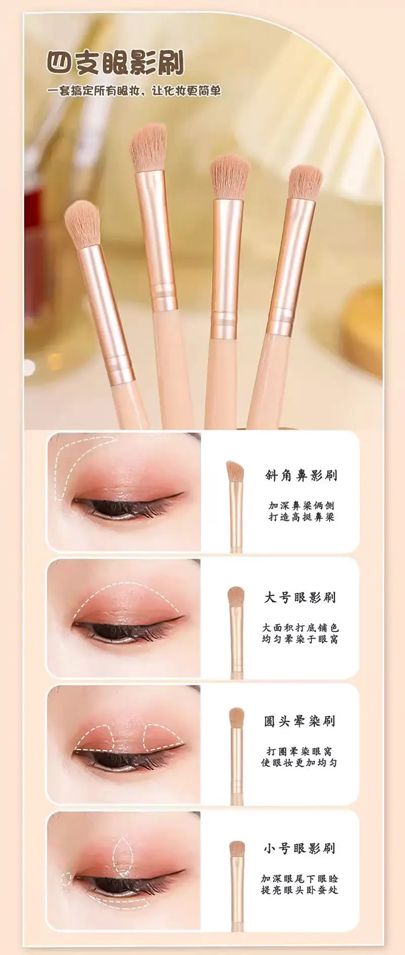 5-Piece Makeup Brush Travel Set with Mirror β feature 9