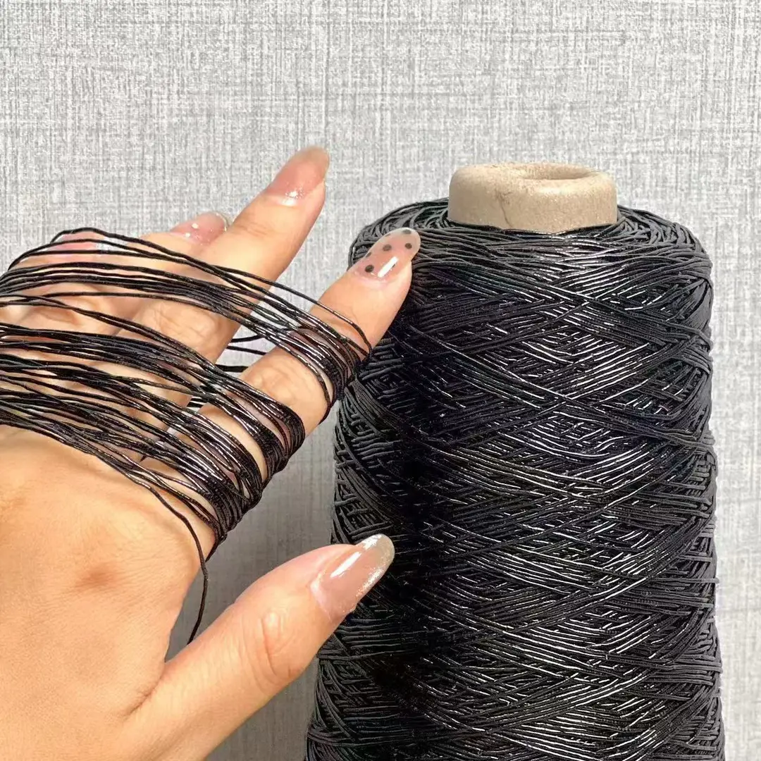Trendy Colorful Silver Core-Spun Yarn Feve Same Style Shiny Silver Special Weaving Thread Gold and Silver Thread DIY Handmade Crochet Bag