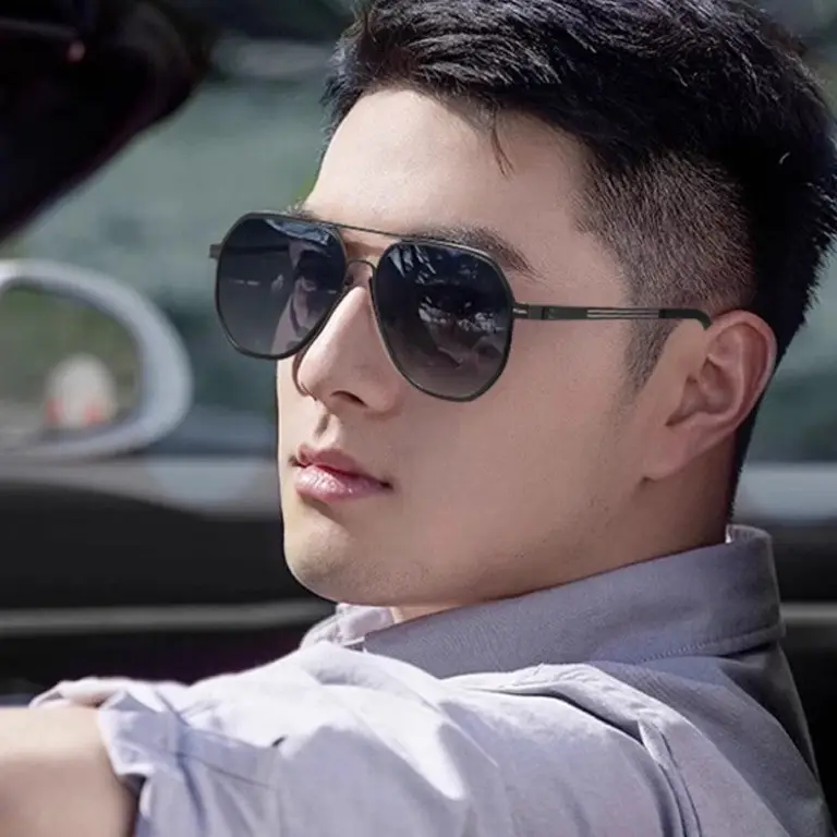 Men Polarized Anti-UV Driving Sunglasses Black