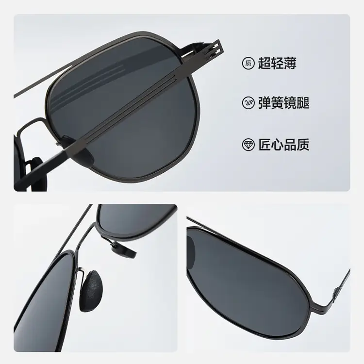 Men Polarized Anti-UV Driving Sunglasses Black