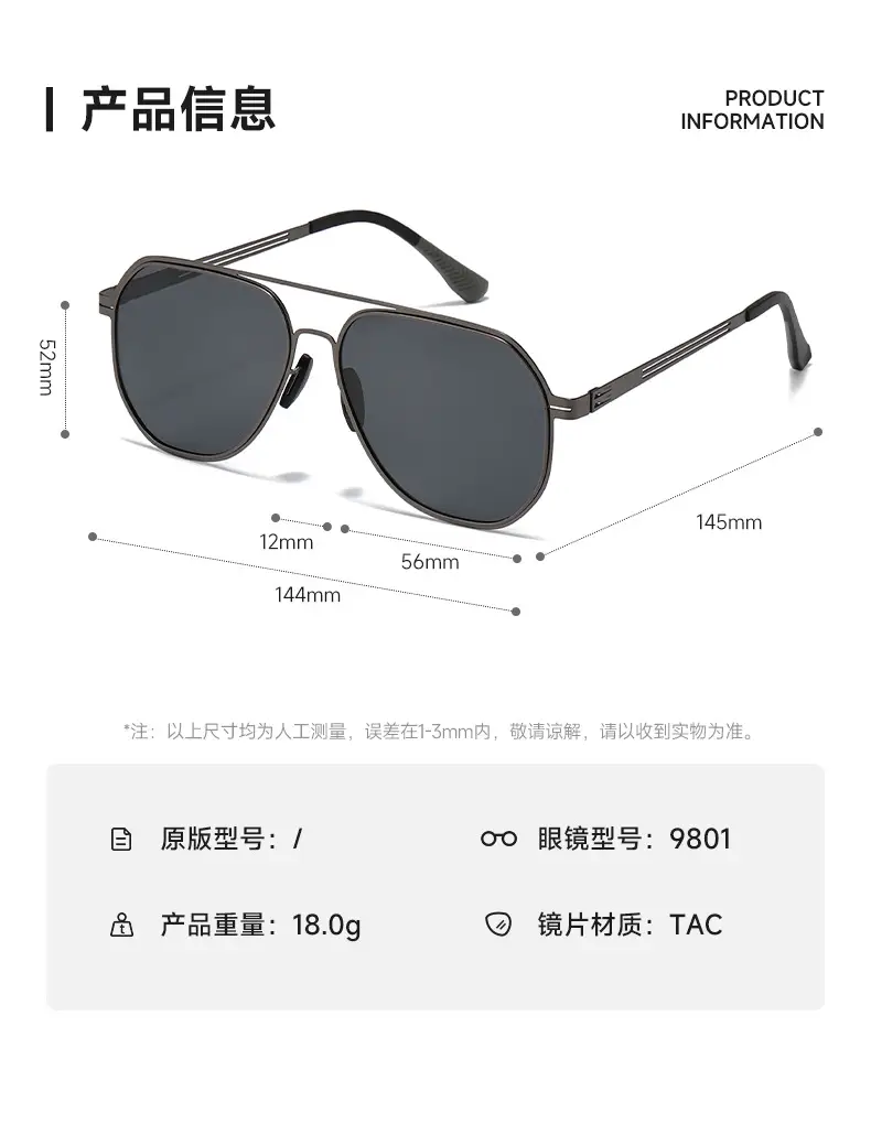 Men Polarized Anti-UV Driving Sunglasses Black — feature 6