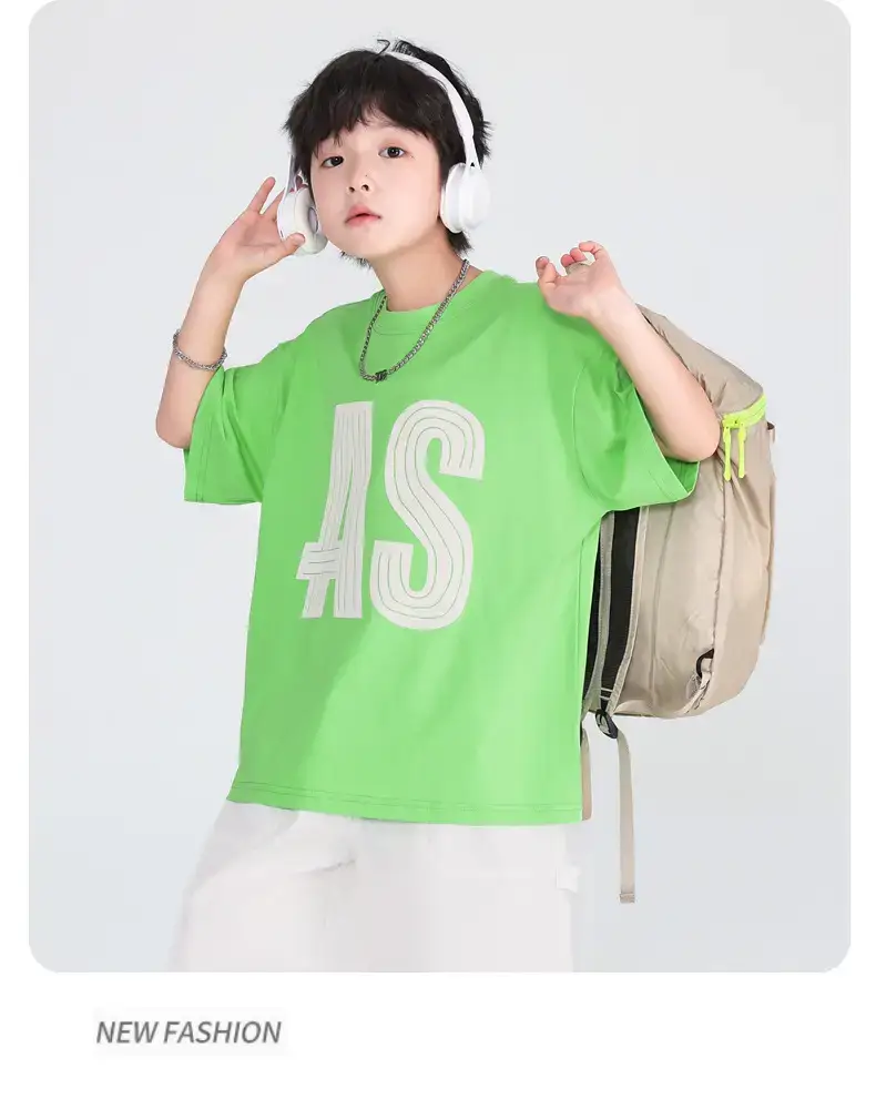 Boys T-Shirt Red AS Print 2026 Summer — feature 17
