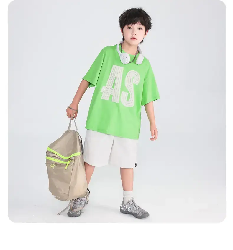 Boys T-Shirt Red AS Print 2026 Summer — feature 18