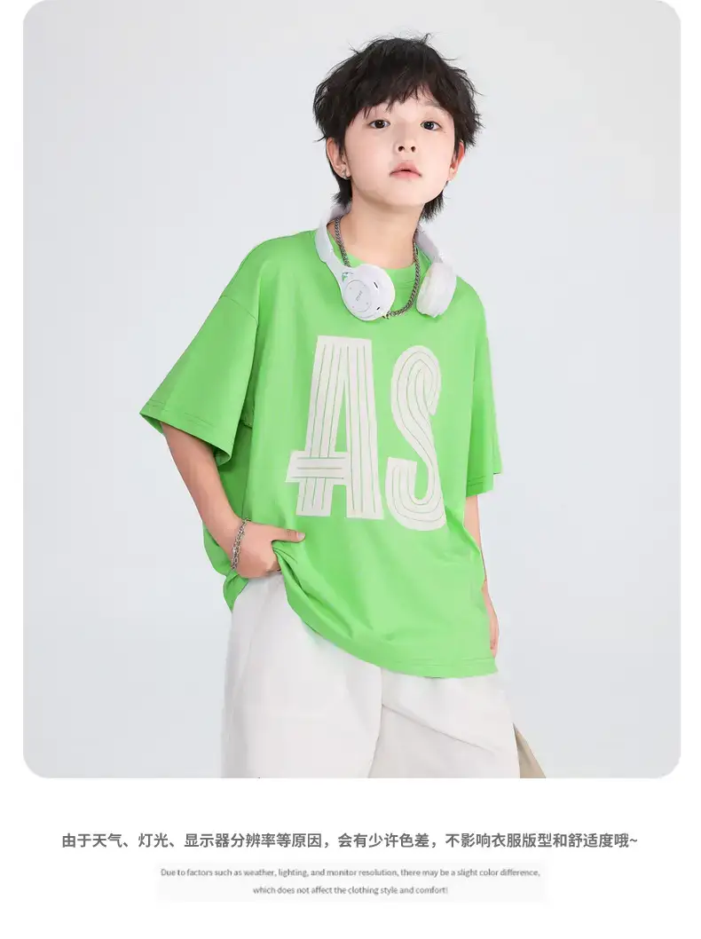 Boys T-Shirt Red AS Print 2026 Summer — feature 8