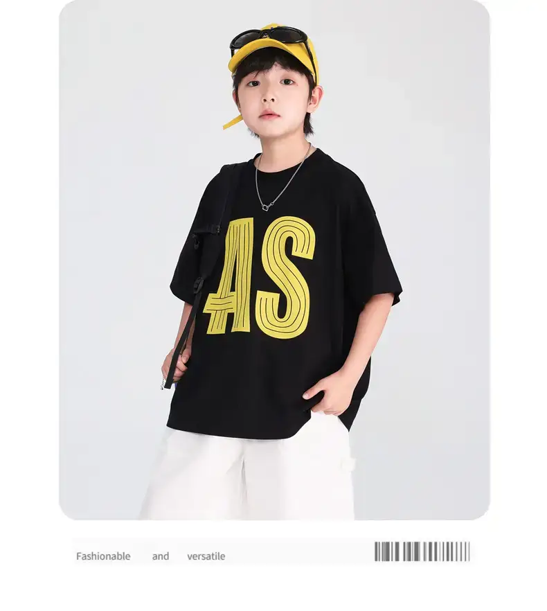 Boys T-Shirt Red AS Print 2026 Summer — feature 9