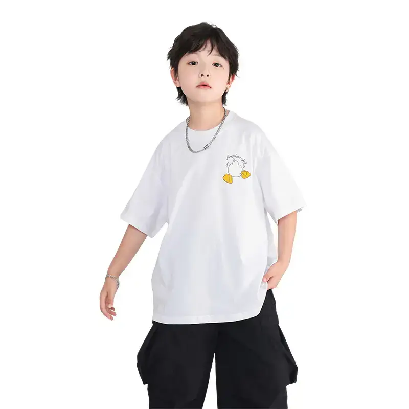 Boys White Cartoon T-Shirt Ice Feel 2026 - Image 6