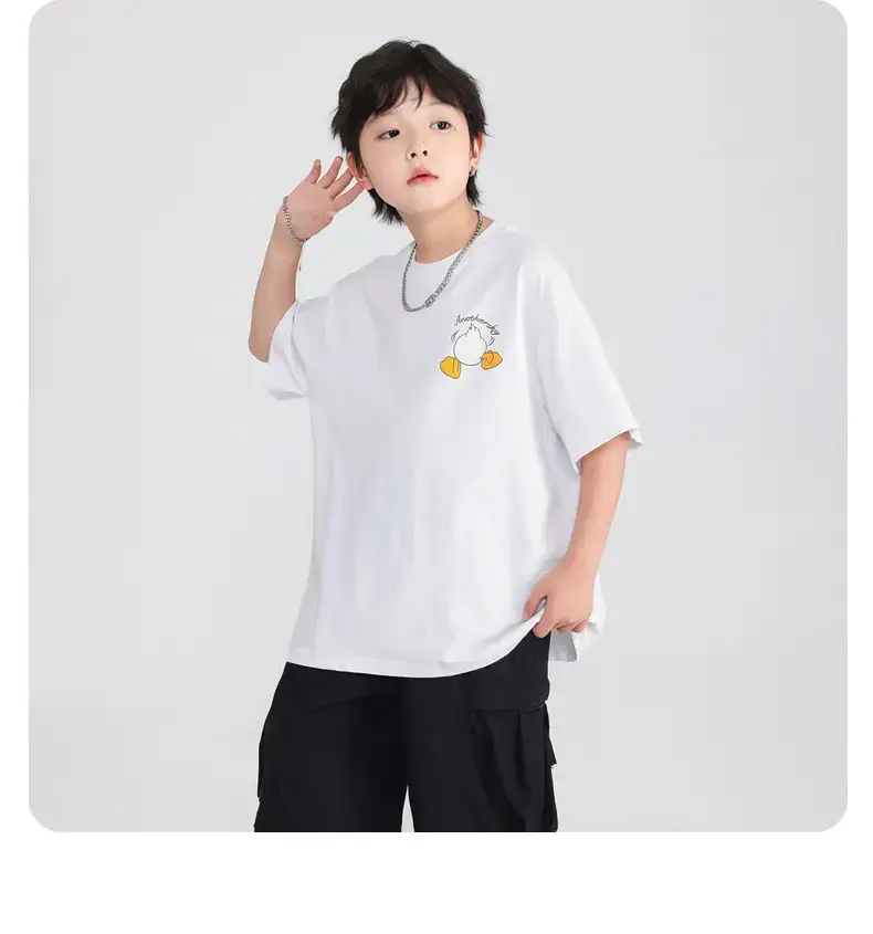 Boys White Cartoon T-Shirt Ice Feel 2026 — feature 10