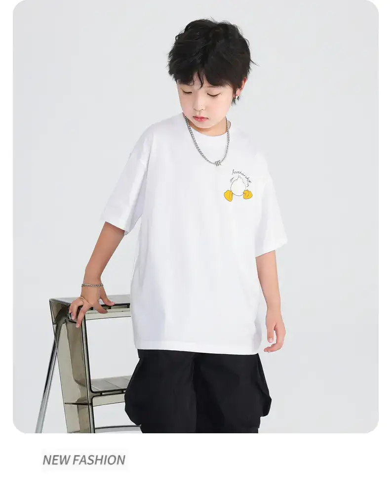 Boys White Cartoon T-Shirt Ice Feel 2026 — feature 9