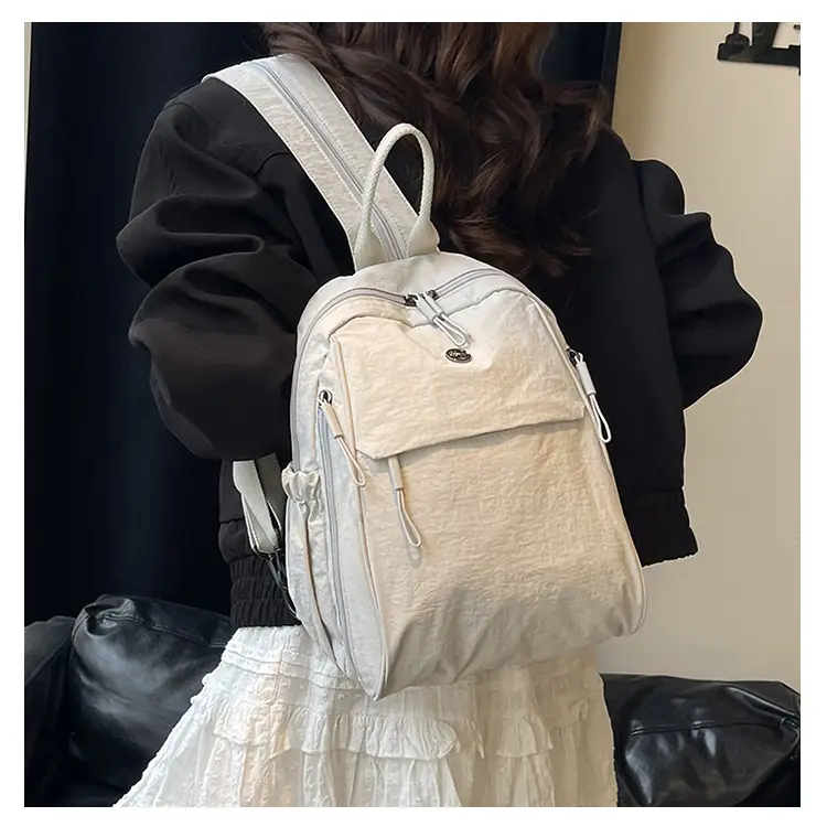 Yellow Oxford Cloth Crossbody Backpack for Women — feature 15