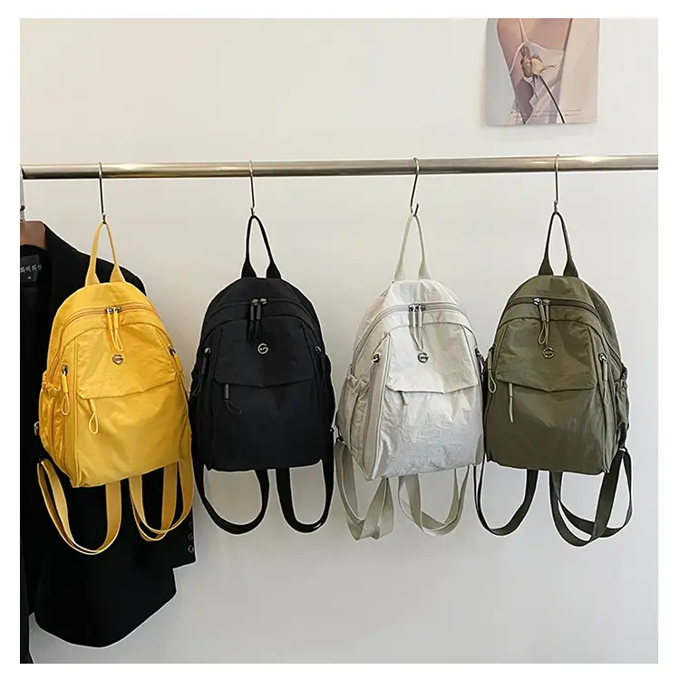 Yellow Oxford Cloth Crossbody Backpack for Women — feature 16