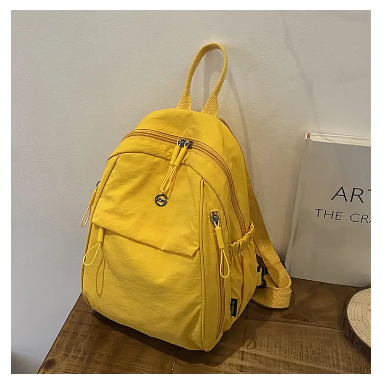 Yellow Oxford Cloth Crossbody Backpack for Women — feature 18