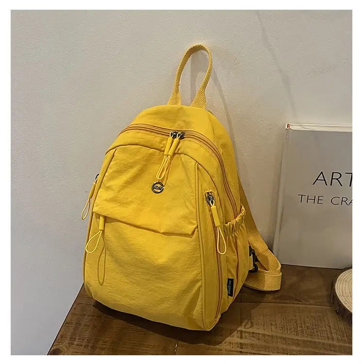 Yellow Oxford Cloth Crossbody Backpack for Women — feature 19
