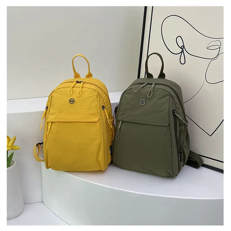 Yellow Oxford Cloth Crossbody Backpack for Women — feature 28