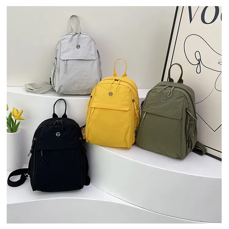 Yellow Oxford Cloth Crossbody Backpack for Women — feature 30