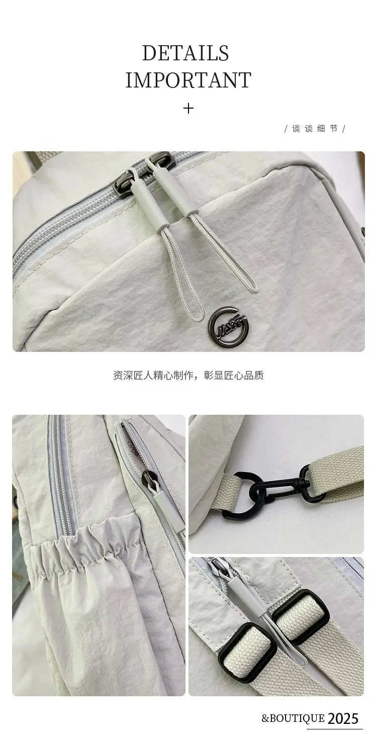 Yellow Oxford Cloth Crossbody Backpack for Women — feature 4