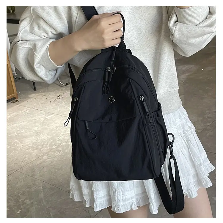 Yellow Oxford Cloth Crossbody Backpack for Women — feature 7