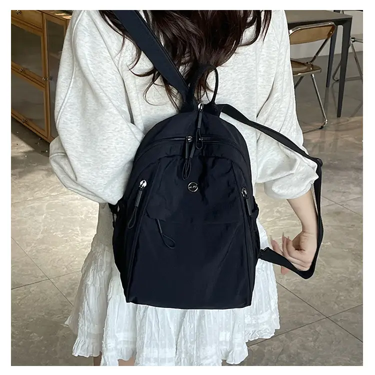 Yellow Oxford Cloth Crossbody Backpack for Women — feature 8